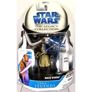 Hasbro Star The Legacy Collection MACE WINDU Saga Legends, New, See Pics/Descr.